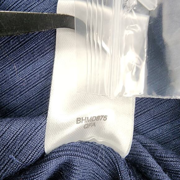 Harlow & Rose Dress Womens M Blue Ribbed Collared Short Sleeve Button Front Polo - Picture 5 of 9
